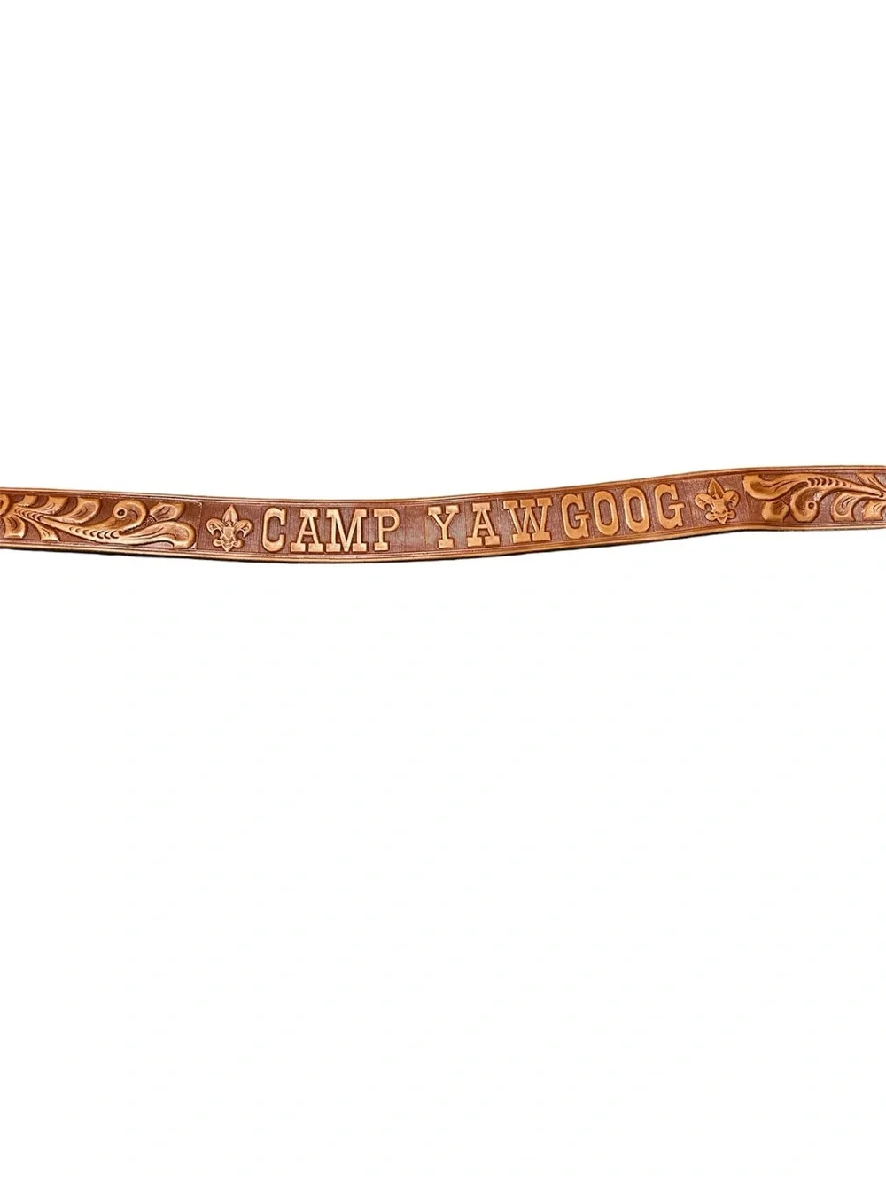 Vintage Leather Belt BSA Camp Yawgoog  Buckle Size 44